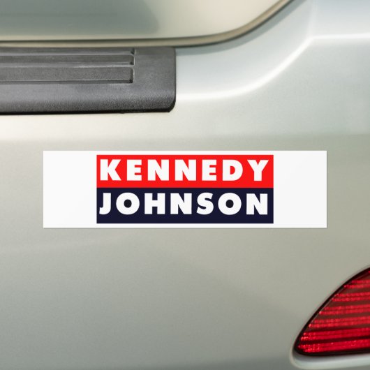 1960 Kennedy Johnson Bumpersticker (Op auto)