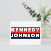 1960 Kennedy Johnson Bumpersticker Briefkaart (Staand voorkant)