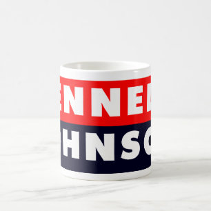 1960 Kennedy Johnson Bumpersticker Koffiemok