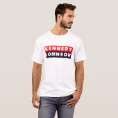 1960 Kennedy Johnson Bumpersticker T-shirt (Voorkant volledig)