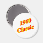 1960 Klassiek rood Magneet (Voorkant / Achterkant)