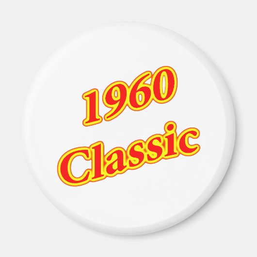 1960 Klassiek rood Magneet (Voorkant)
