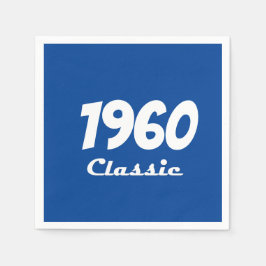 1960 Klassieke 60e verjaardag feest viering Servet