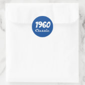 1960 Klassieke 60e verjaardagsviering Ronde Sticker (Tas)