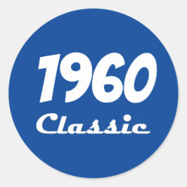 1960 Klassieke 60e verjaardagsviering Ronde Sticker