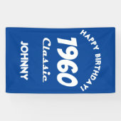 1960 Klassieke 60e Verjaardagsviering Spandoek (Horizontaal)
