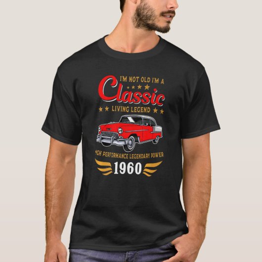  1960: Klassieke auto voor legende T-shirt (Voorkant)