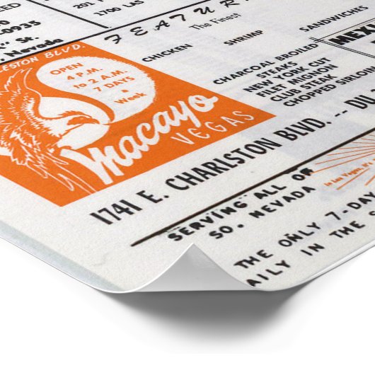 1960 Las Vegas Area Map Poster (Hoek)