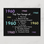 1960 liedjes briefkaart (Voorkant)