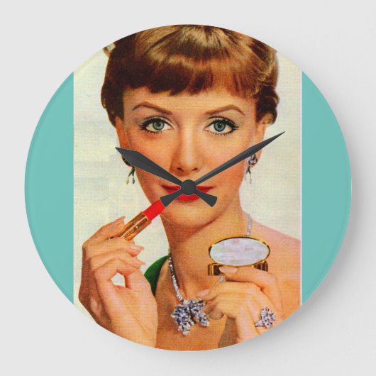 1960-lipstick dame grote klok (Voorkant)