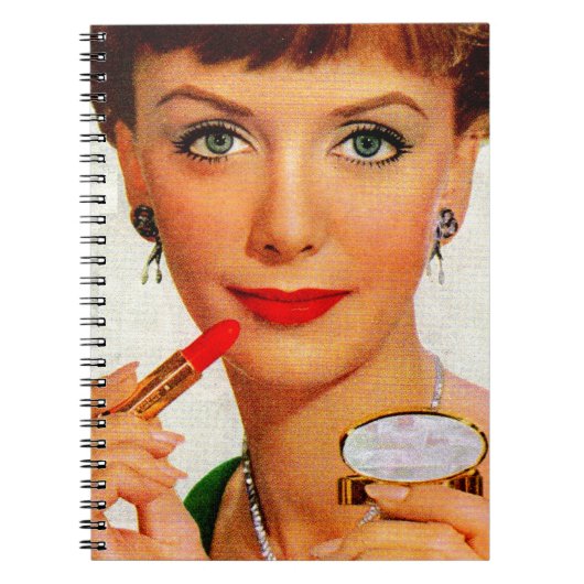 1960-lipstick dame notitieboek (Voorkant)