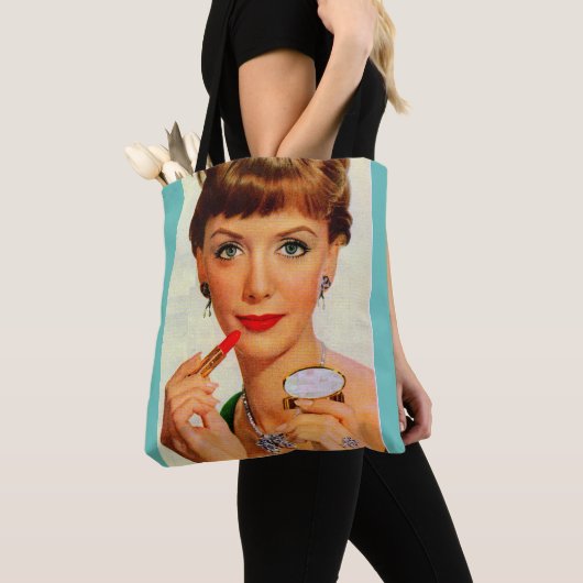 1960-lipstick dame tote bag (Dichtbij)