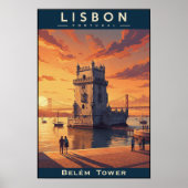 1960  Lissabon, Portugal Travel Poster (Voorkant)