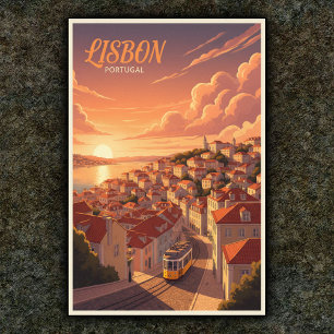1960 Lissabon, Portugal Travel Poster