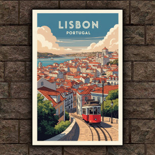 1960 Lissabon, Portugal Travel Poster