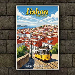 1960 Lissabon, Portugal Travel Poster