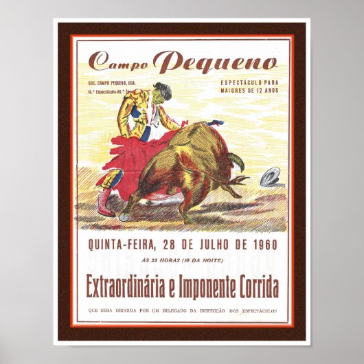 1960 mcm STIERENVECHTBERICHT Poster (Voorkant)