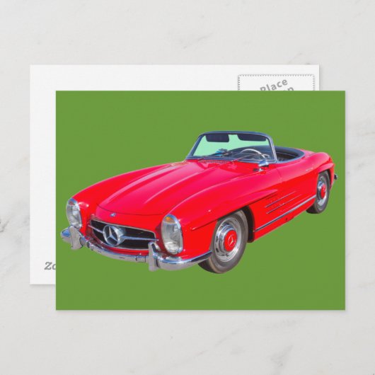 1960 Mercedes Benz 300 SL Converteerbaar Briefkaart (Voorkant / Achterkant)