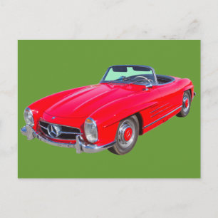1960 Mercedes Benz 300 SL Converteerbaar Briefkaart