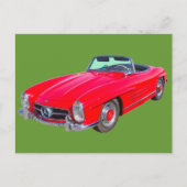 1960 Mercedes Benz 300 SL Converteerbaar Briefkaart (Voorkant)