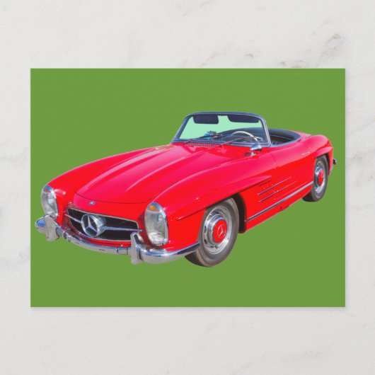1960 Mercedes Benz 300 SL Converteerbaar Briefkaart (Voorkant)
