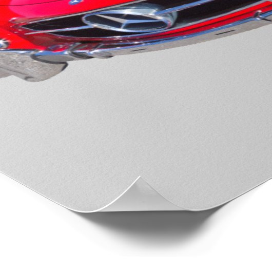 1960 Mercedes Benz 300 SL Converteerbaar Poster (Hoek)