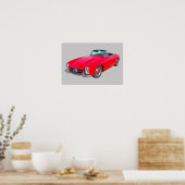 1960 Mercedes Benz 300 SL Converteerbaar Poster (Keuken)