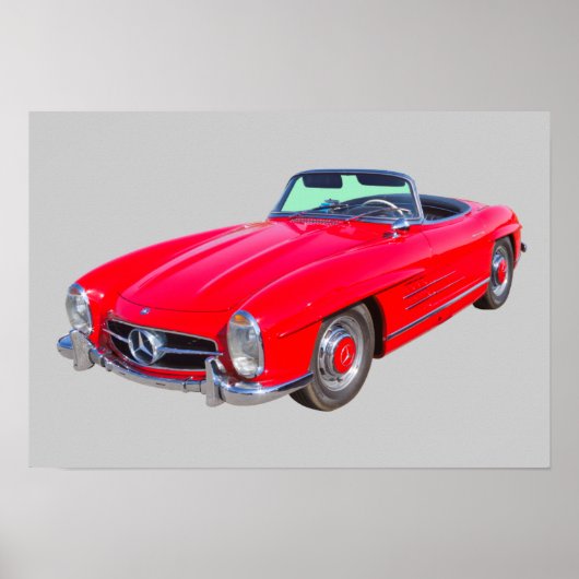 1960 Mercedes Benz 300 SL Converteerbaar Poster (Voorkant)