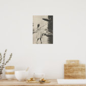 1960 Mode zwart-wit Poster (Keuken)