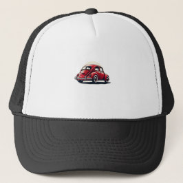 1960 Model Red Classic Car Trucker Pet