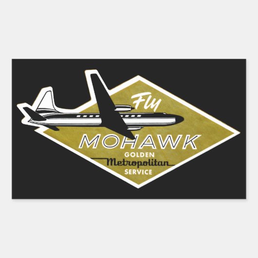 1960 Mohawk Airlines II Rechthoekige Sticker (Voorkant)