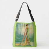 1960 mooie dame in de avondjurk crossbody tas (Voorkant)