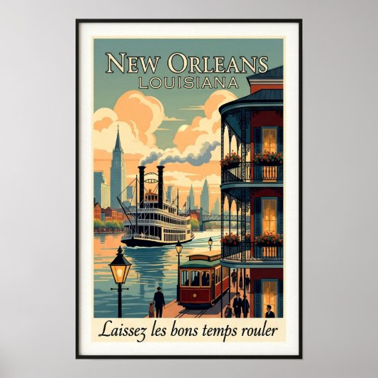 1960  New Orleans Wall Poster (Voorkant)