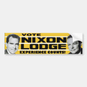 1960 Nixon Lodge Experience Counts Bumpersticker (Voorkant)