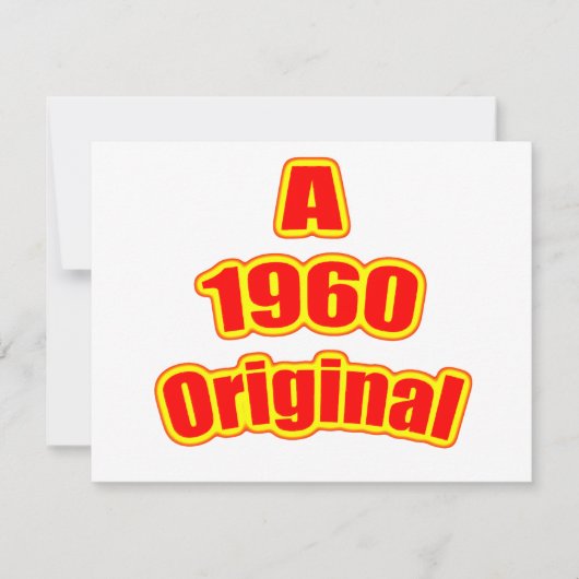 1960 Origineel Rood Kaart (Voorkant)