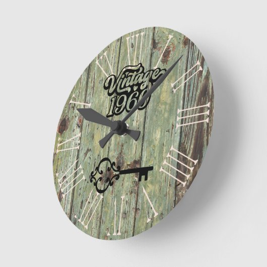 1960  oud hout ronde klok (Hoek)