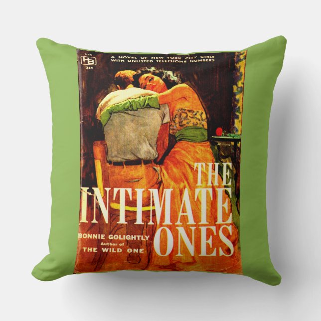 1960 pulp roman cover The Intimate One print Kussen (Voorkant)