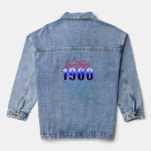 1960 Retro Synthwave esthetisch Denim Jacket (Achterkant)