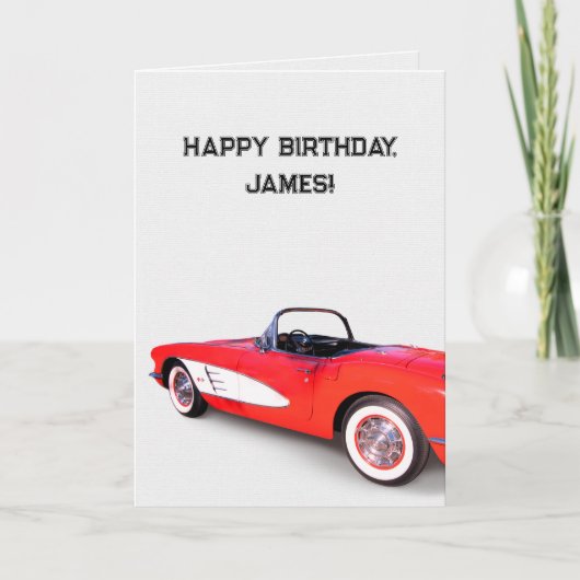 1960 Rood en wit Corvette Kaart (Voorkant)