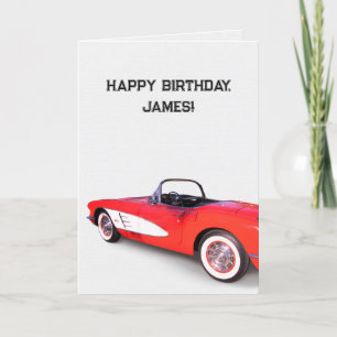 1960 Rood en wit Corvette Kaart