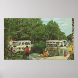 1960 Silver Springs, Florida ~ Glass Bottom Boats Poster
