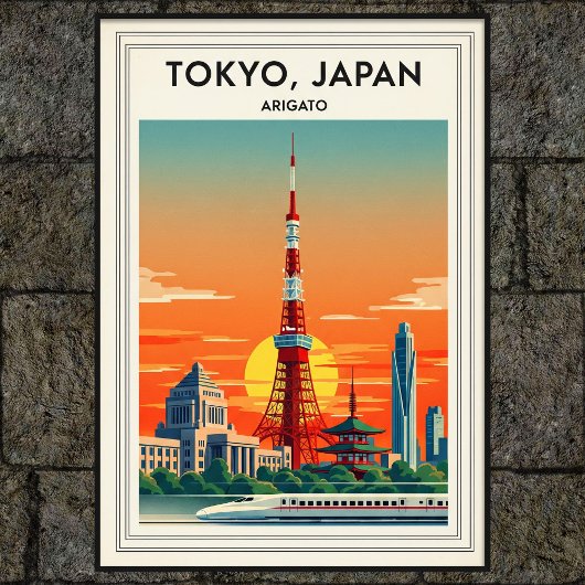 1960  Tokyo Japan Travel Poster