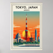 1960  Tokyo Japan Travel Poster (Voorkant)