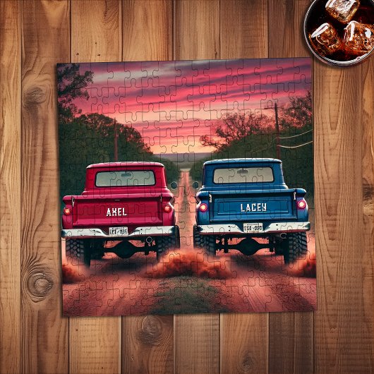 1960 Trucks Racing op Red Dirt Road Custom Names Legpuzzel