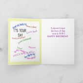 1960 Verjaardag met pretfeiten over het jaar Kaart (Binnen)