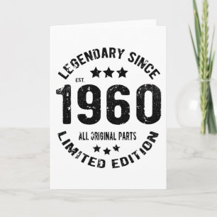 1960 Vintage Birthday Kaart