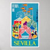1960 vintage Feria de Sevilla Poster (Voorkant)