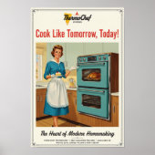 1960 Vintage ThermoChef Oven Reclame Poster (Voorkant)