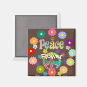 1960, vrede, ventilatorkracht, retrodesign magneet (Voorkant / Achterkant)