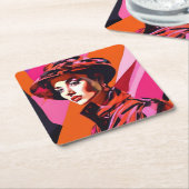 1960 Vrouwen Abstracte kunst kleding Onderzetter S (Schuin)